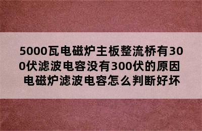 5000瓦电磁炉主板整流桥有300伏滤波电容没有300伏的原因 电磁炉滤波电容怎么判断好坏